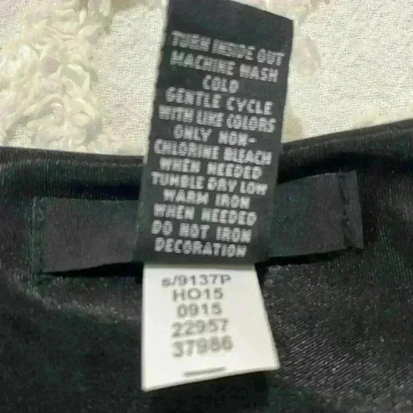 Alfani Sequence Black Top -‎ Size 8P - Picture 3 of 4